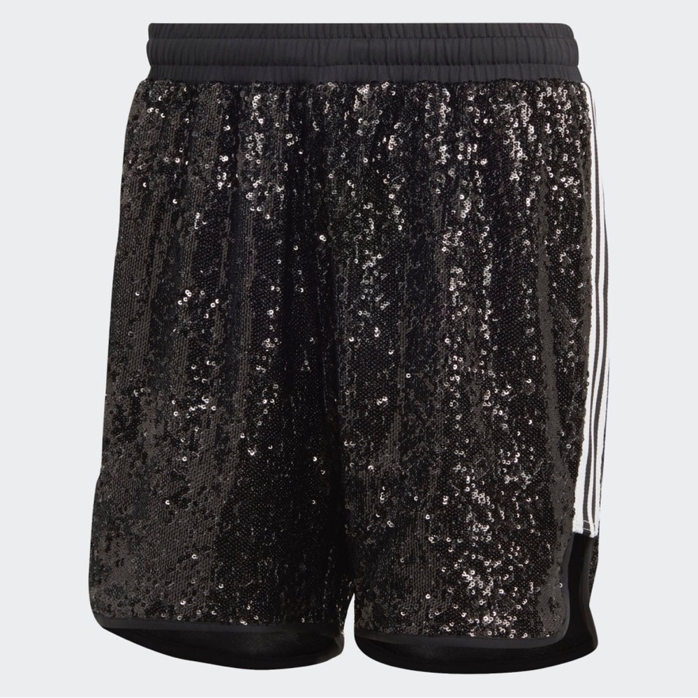 ADIDAS Black Sequin Shorts